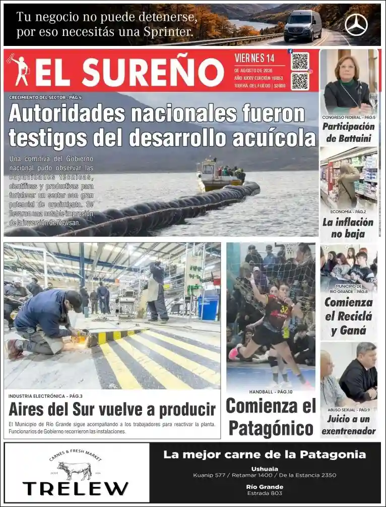 Estudios Max | RADIO URBANA LA PLATA - Tapa del diario El Sureño