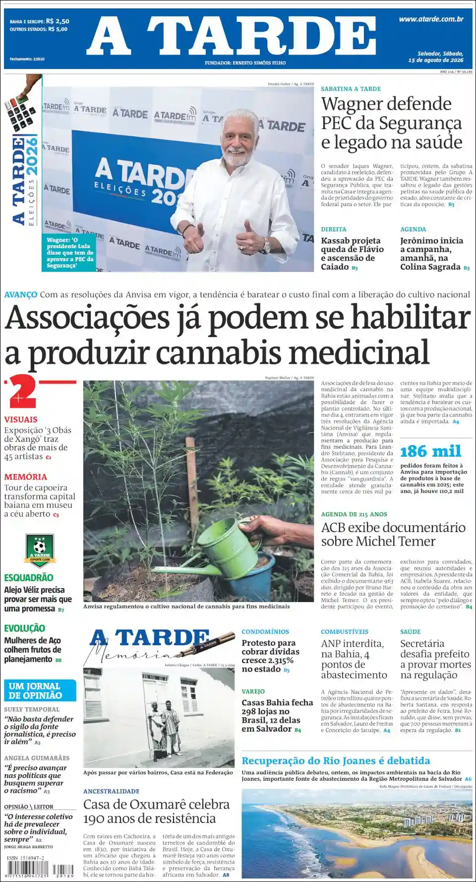 Estudios Max | RADIO URBANA LA PLATA - Tapa del diario A Tarde