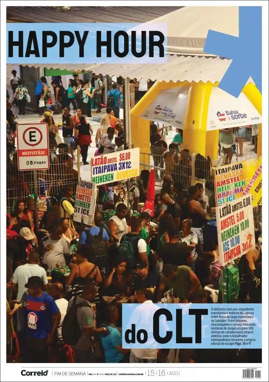 Estudios Max | RADIO URBANA LA PLATA - Tapa del diario Correio Bahia