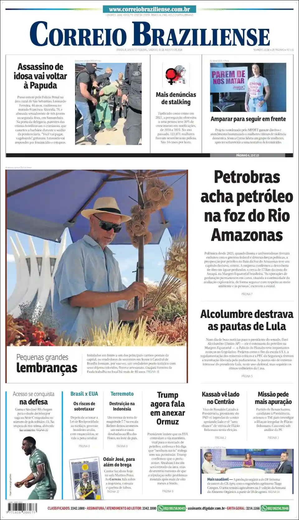 Estudios Max | RADIO URBANA LA PLATA - Tapa del diario Correio Braziliene